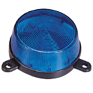 Key Specifications/Special Features:

    * Output: 3W
    * Rated voltage: DC 6V to 12V, 24V available
    * Current drain: 180mA
    * Flash rate: 90 flashes/minute
    * Material: ABS resin base, polycarbonate/acrylic lens
    * Base color: black
    * Lens colors: clear, amber, blue, red
    * Dimensions (diameter x H): 70 x 31mm
    * Weight: 80g