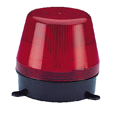 Key Specifications/Special Features:

    * Output: 15W
    * Rated voltage: 12V DC, also available in 24V DC and 220V AC
    * Current drain: 800mA
    * Flash rate: 75 flashes/minute
    * Material: ABS resin base and polycarbonate/acrylic lens
    * Base colors: white and black
    * Lens colors: clear, amber, blue, and red
    * Dimensions: 100 x 92mm
    * Weight: 350g