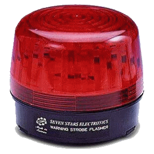 Key Specifications/Special Features:

    * Output: 15W
    * Rated voltage: 6, 12, 24VDC
    * Current drain: 800mA
    * Flash rate: 90 flashes/minute
    * Material: ABS resin base, polycarbonate/acrylic lens
    * Base colors: white, black
    * Lens colors: clear, amber, blue, red
    * Dimensions: 100 x 82mm
    * Weight: 230g